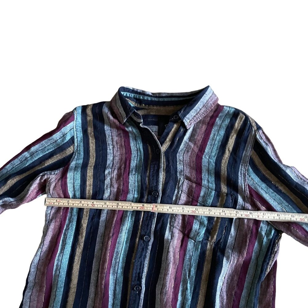 Rails Charli Varadero Striped Linen Button-Up Top… - image 8